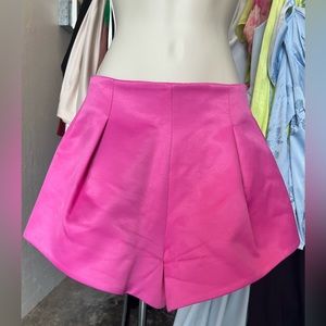 Zara high rise satin pink shorts XS